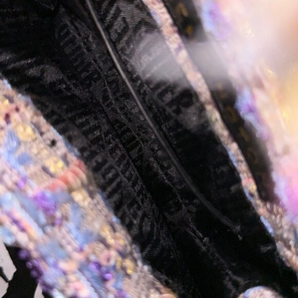 Kurt Geiger Kensington Mini Chain Strap Tweed Crossbody Purse - Picture 3 of 6